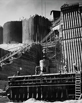 Huty34299 Prints: Shasta Dam Construction