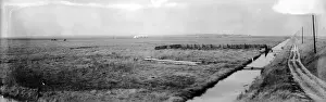 Prints of 1909: A general view of Shell Beach Flying Ground, Shippey Island. (Photo by Alfred Hind Robinson/A H Robinson/Getty Images) Alfred Hind Robinson (1864-1950) Prints: Shell Beach