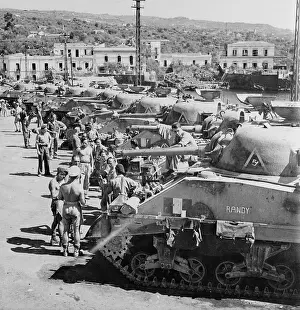 Sicily Prints: Sherman Tanks