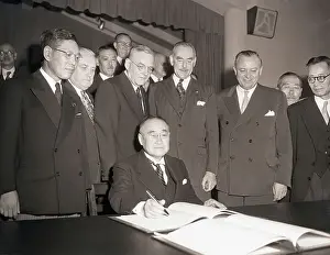 Alliance Prints: Shigeru Yoshida Signs Security Pact
