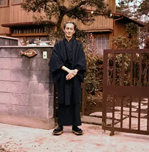Shinichiro Tomonaga Posing with Cigarette
