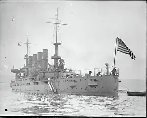 Ship with American Flag