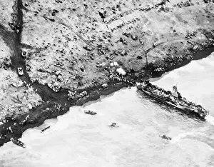 Supply Prints: Ship Arrives At Iwo Jima