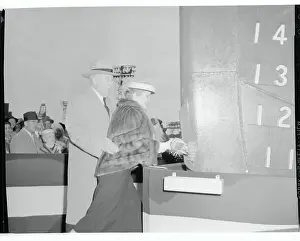 Ship Being Christened by Woman
