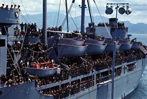 Ship Deck Full of Soldiers