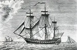Copper Prints: Ship Frigate United States