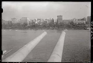 Intimidation Prints: Ship Guns Pointing at Manhattan