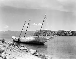 Acapulco Prints: Ship near Shore in Acapulco