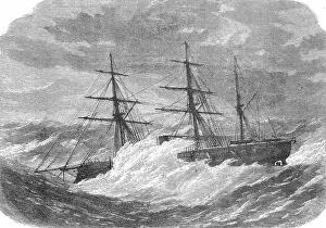Ship of the Ottoman Turkish fleet, three-master Mahmudiye, Sultan Mahmoud, in 1869, Turkey, Historic, digitally restored reproduction of an original 19th century painting, exact original date unknown