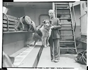 Indifference Prints: Ship Passenger with His Dog