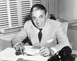 Shipping Tycoon Aristotle Onassis at Desk
