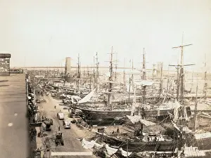 Busy Prints: Ships Docking at Seaport
