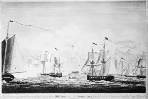 Fleet Prints: Ships On Lake Erie In Battle