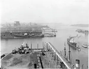 Montreal Prints: Ships In Port In Montreal, Canada