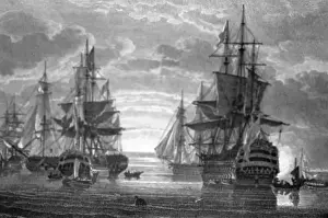 Prints of (Original Caption). Nelson's Ship Victory shortly before battle of Trafalgar Timeless Visions: Icons of Art and History: Ships Readied for Battle