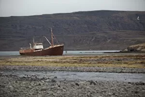 Images Dated 27th May 2011: Shipwreck in Breidavik, West Fjords, Iceland, Europe