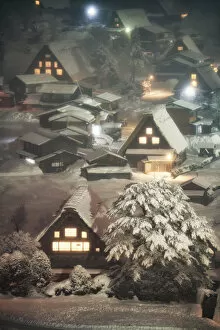 Images Dated 22nd January 2018: Shirakawago village in winter, Japan