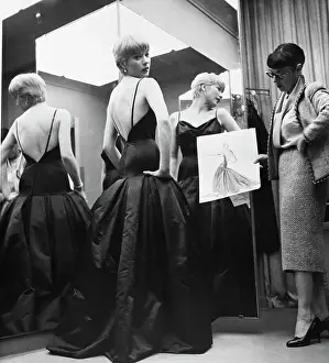 Trying On Prints: Shirley MacLaine Trying on Gown
