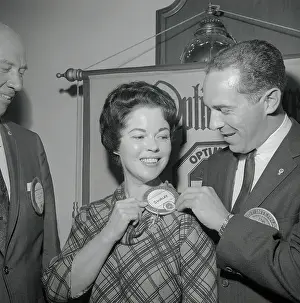 San Mateo Prints: Shirley Temple Black Receiving a Button