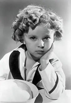 Hand On Chin Prints: Shirley Temple With Hand On Her Chin