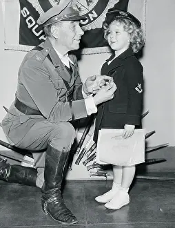 Shirley Temple Being Made Honorary Colonel