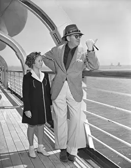Shirley Temple and John Ford on Ship's Deck