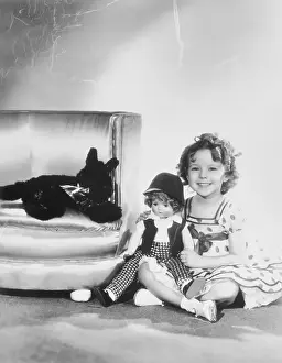 Atherton Prints: Shirley Temple Posing with Doll