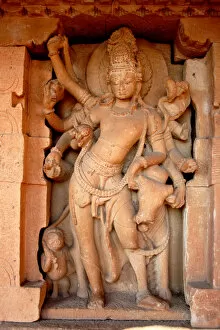 Shiva with his bull Nandi Aihole