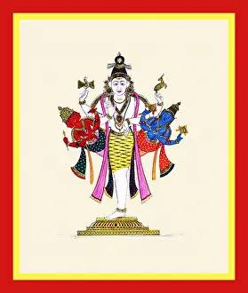 Deities Prints: Shiva, dressed in a tiger skin