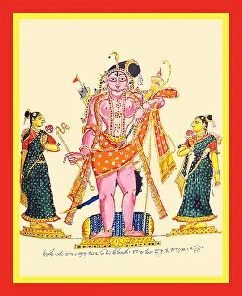 Crown Prints: Shiva holding the damaru and the mriga