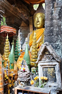 Images Dated 31st March 2015: Shiva-lingam sanctuary at Wat Phu, Laos