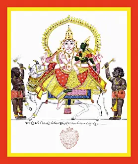 Consort Prints: Shiva and Parviti on Nandi Shiva