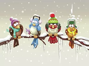 Frost Collection: Shivering Birds
