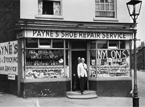 Window Display Prints: Shoe Repair Shop