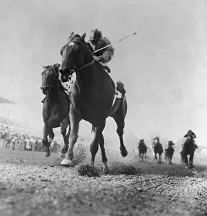 Determination Prints: Shoemaker Winning 1955 Kentucky Derby on Swaps
