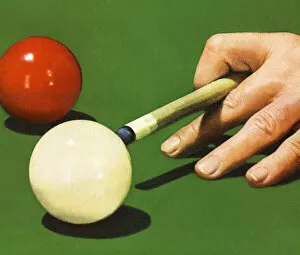 Images Dated 14th May 2014: Shooting a Pool Cue