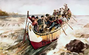 Scarf Prints: Shooting the Rapids by Frances Anne Hopkins