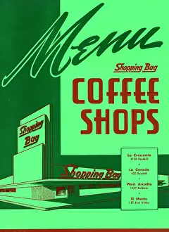 1955 Prints: Shopping Bag Coffee Shops