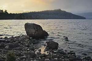 Shore of Lake St Clair at sunrise