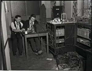Headphones Prints: Short-Wave Radio Station, 1937