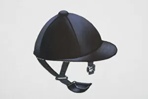 Helmet Gallery: Show-jumping hat, side view