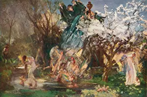 1910s Prints: The Shower, c20th century. Artist: Charles Sims