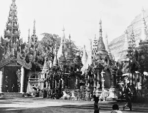Burmese Prints: Shwe Dagon Pagoda in Burma