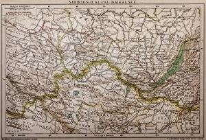 103626 Collection: Siberia - lake of Baikal map