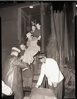 Sacramento Prints: Sick Passenger Taken from Rescue Train