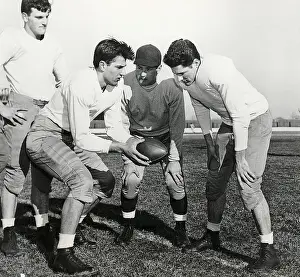 Coaching Prints: Sid Luckman Coaching College Football