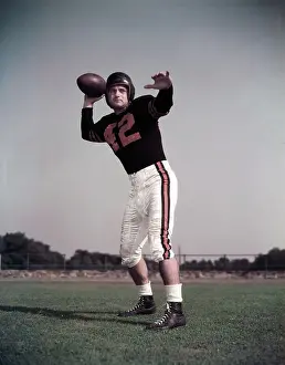Sid Luckman in Passing Stance