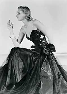 Side-Lacing Chanel Gown