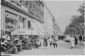 Sidewalk Cafe on the Champs-Elysees in Paris