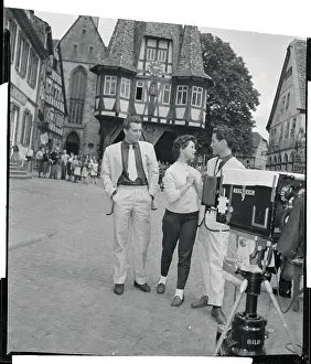 Sidney and Charles Chaplin Jr. Talking With Paola Loew